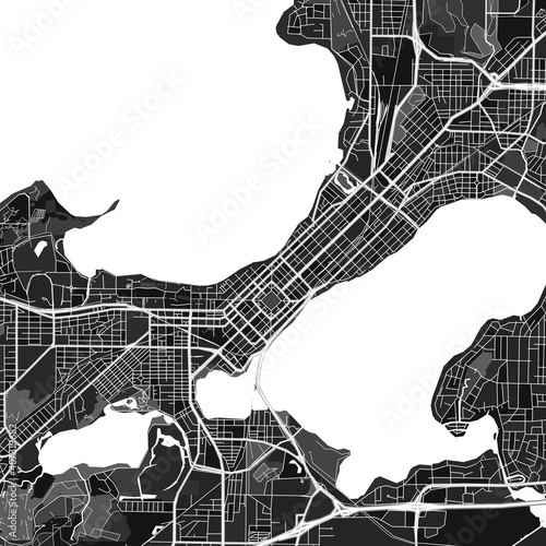 Madison, UnitedStates dark vector art map