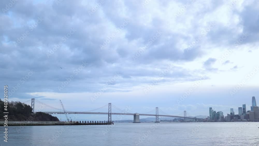 San Francisco beautiful bay and city and the Bay Bridge. San Francisco beautiful bay and city and the Bay Bridge.