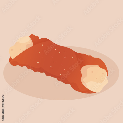 Isolated canoli icon