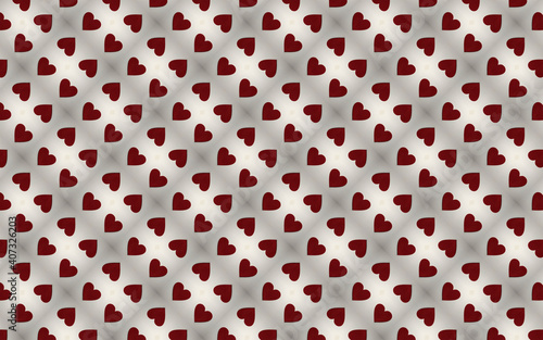 Valentine's day theme, red heart pattern on a background.