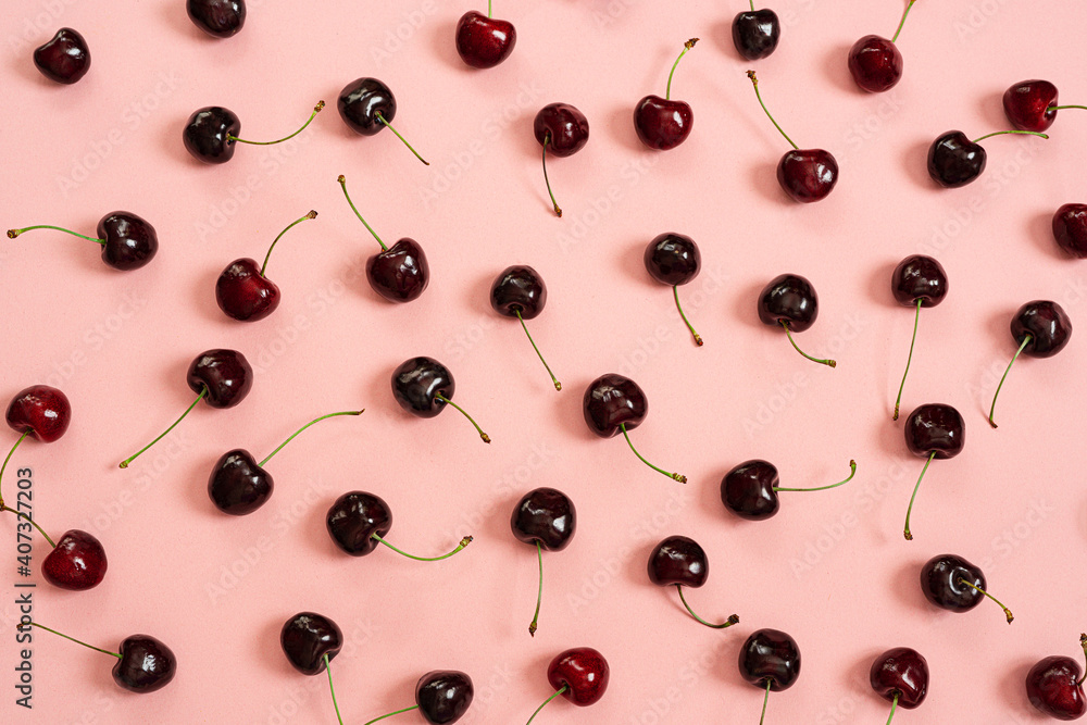 pattern with red cherries pattern with red cherries