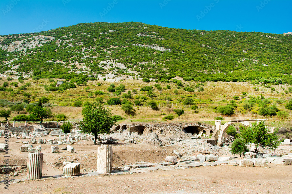 Ruins of an ancient Greek city Ephesus, Turkey