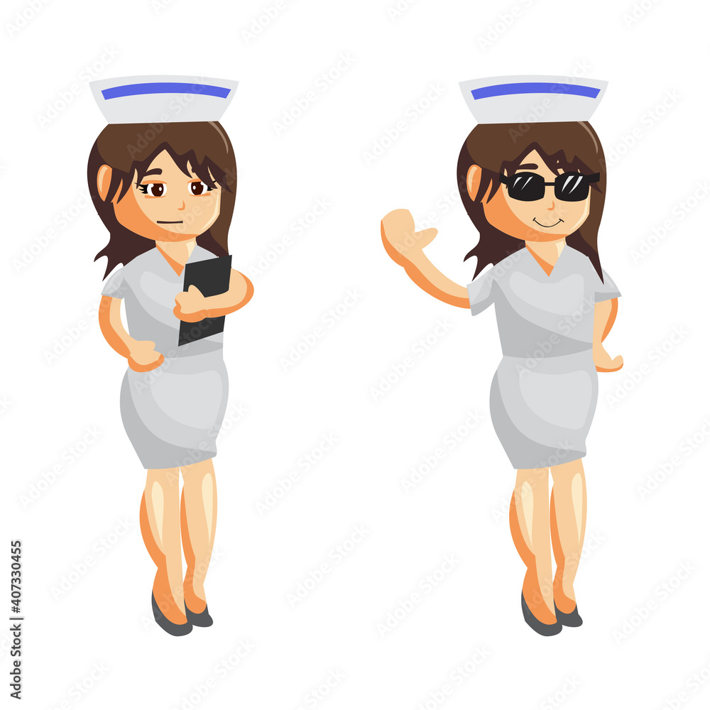 Nurse Woman hospital character clothes healthcare mascot Set Nurse Woman hospital character clothes healthcare mascot Set