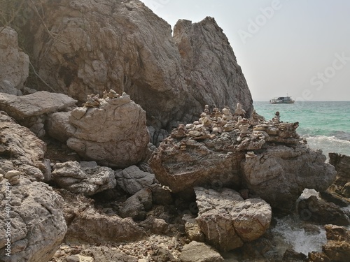 rocks and sea