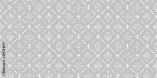 Background pattern in retro style. Gray shades of color. Seamless wallpaper texture. Vector illustration