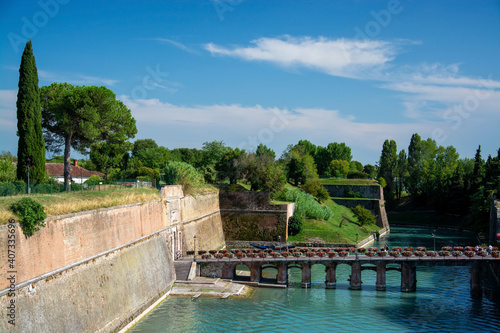 Festungsmauer, Peschiera del Garda, Venetien, Italien