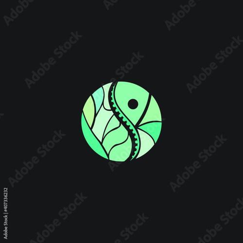 logo bone therapy healthy templet vector