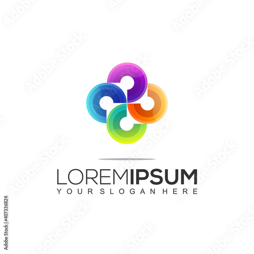 Modern Colorful Circle Logo Template