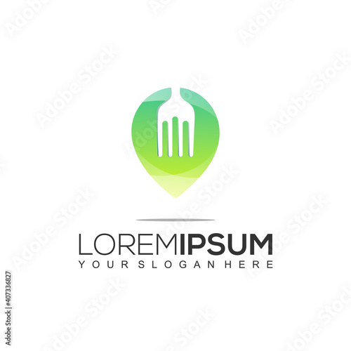 Point Food Logo Design Template