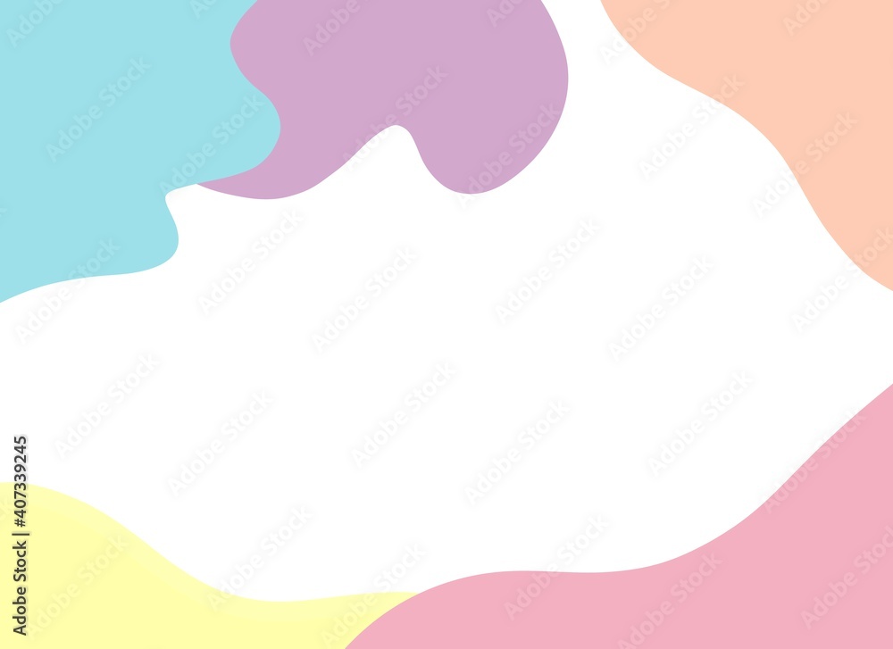 illustration pastel background with space and frame for artwork