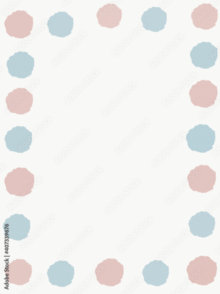 Baby Pink and Baby Blue Watercolor Dots Fram Baby Pink and Baby Blue Watercolor Dots Fram