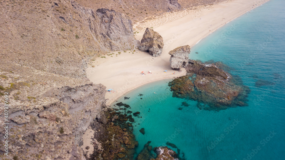 Playa de los muertos desde el aire - Cabo de Gata, Almería III