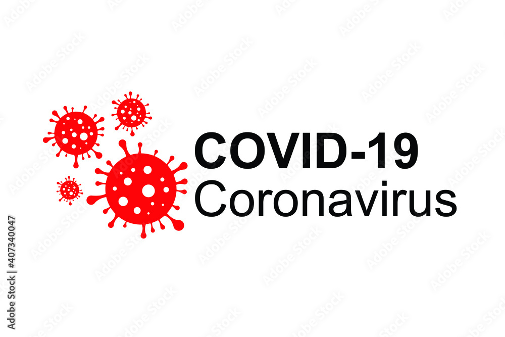 Coronavirus disease named COVID-19. Icon logo dangerous virus vector illustration.