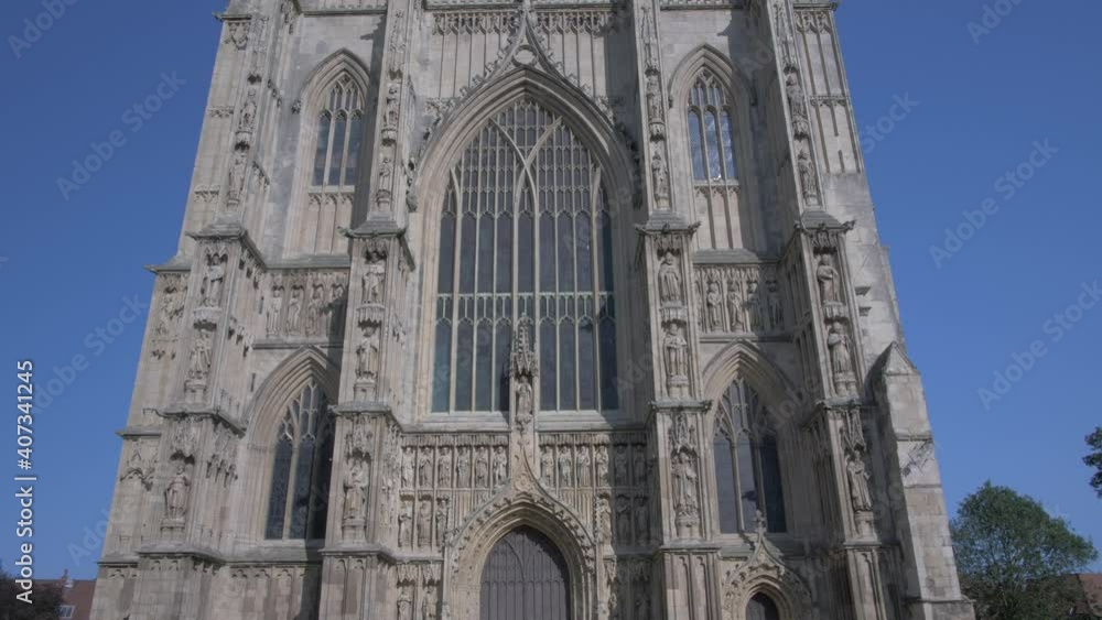 Beverley Cathedral on sunny day with blue sky, Beverley, East Yorkshire, England, United Kingdom, Europe Beverley Cathedral on sunny day with blue sky, Beverley, East Yorkshire, England, United Kingdom, Europe