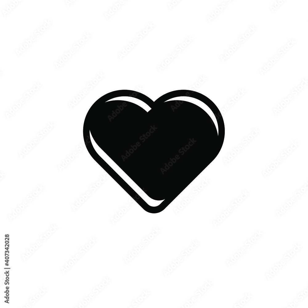 Love symbol vector. Heart sign. Care icon. Eps 10