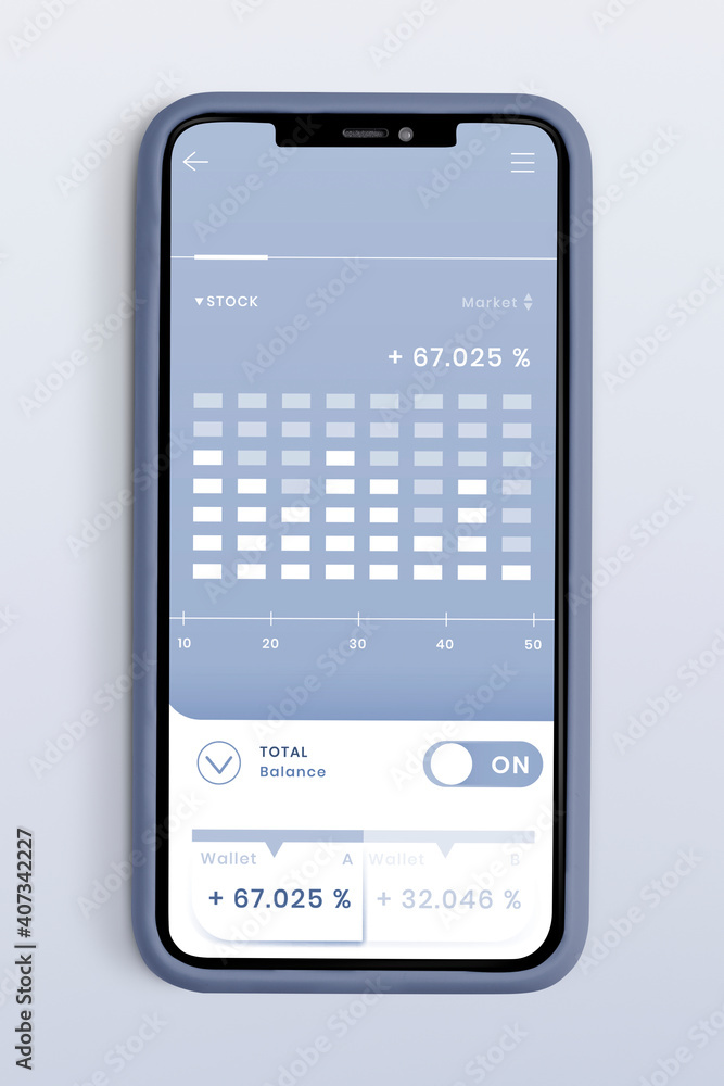 Mobile phone screen mockup digital device