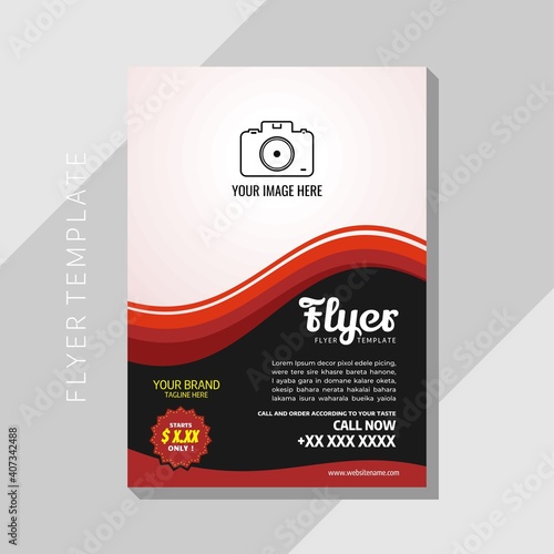 Illustration vector graphic of flyer template, perfect for flyer restaurant, flyer menu, restaurant menu, restaurant template, business, business template, cafe, menu, etc