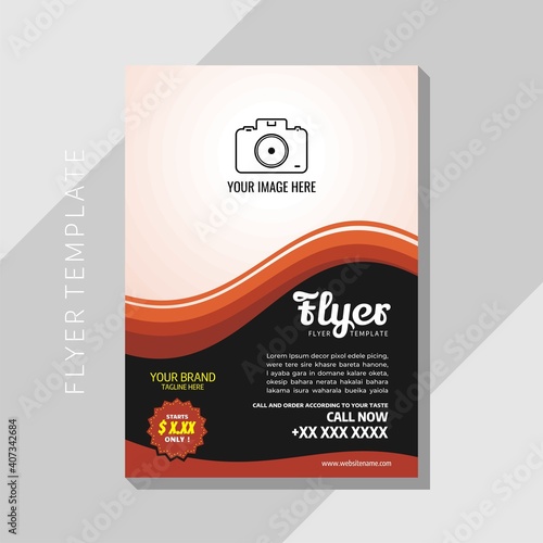 Illustration vector graphic of flyer template, perfect for flyer restaurant, flyer menu, restaurant menu, restaurant template, business, business template, cafe, menu, etc