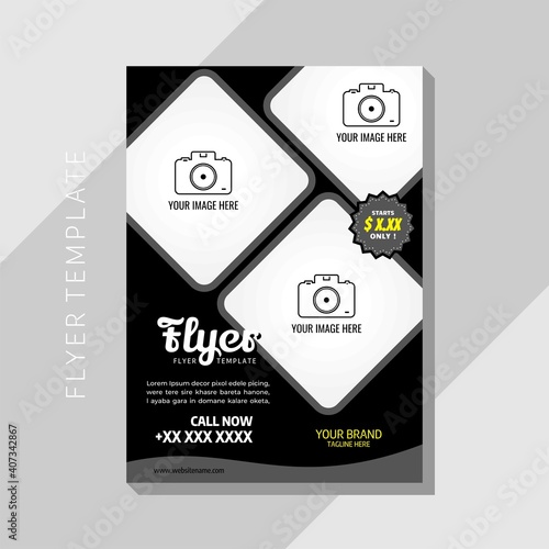 Illustration vector graphic of flyer template, perfect for flyer restaurant, flyer menu, restaurant menu, restaurant template, business, business template, cafe, menu, etc
