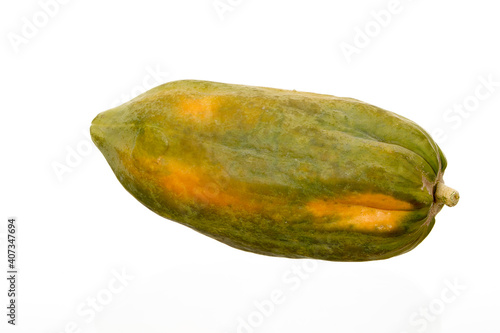 ripe Papaya fruit isolated on white