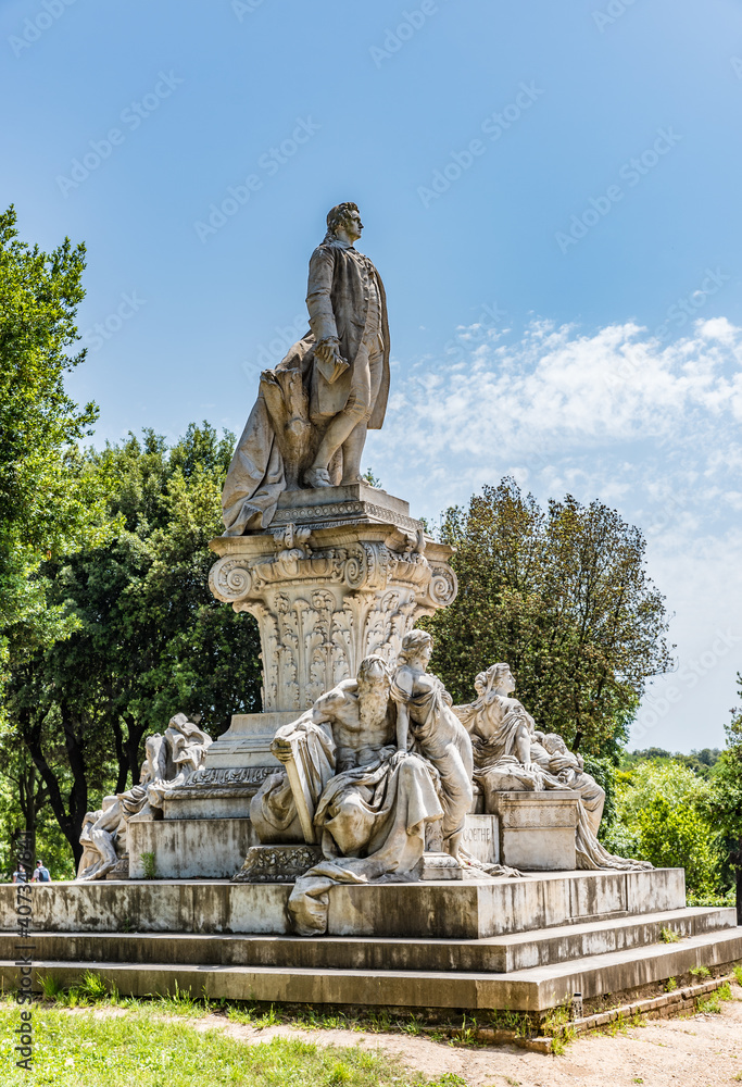 Monumento a Wolfgang Goethe in the Villa Borghese, Rome, Italy
