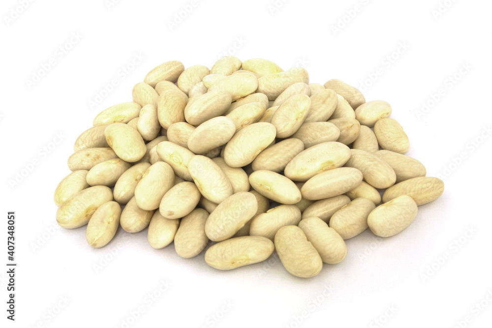 Heap of white beans isolated on white background Heap of white beans isolated on white background