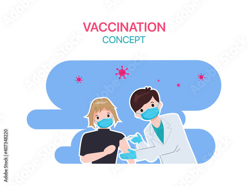 People get vaccine to protection from virus.