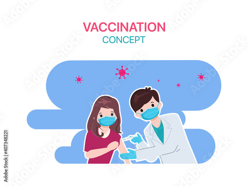 People get vaccine to protection from virus.