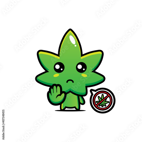 cute marijuana character vector design