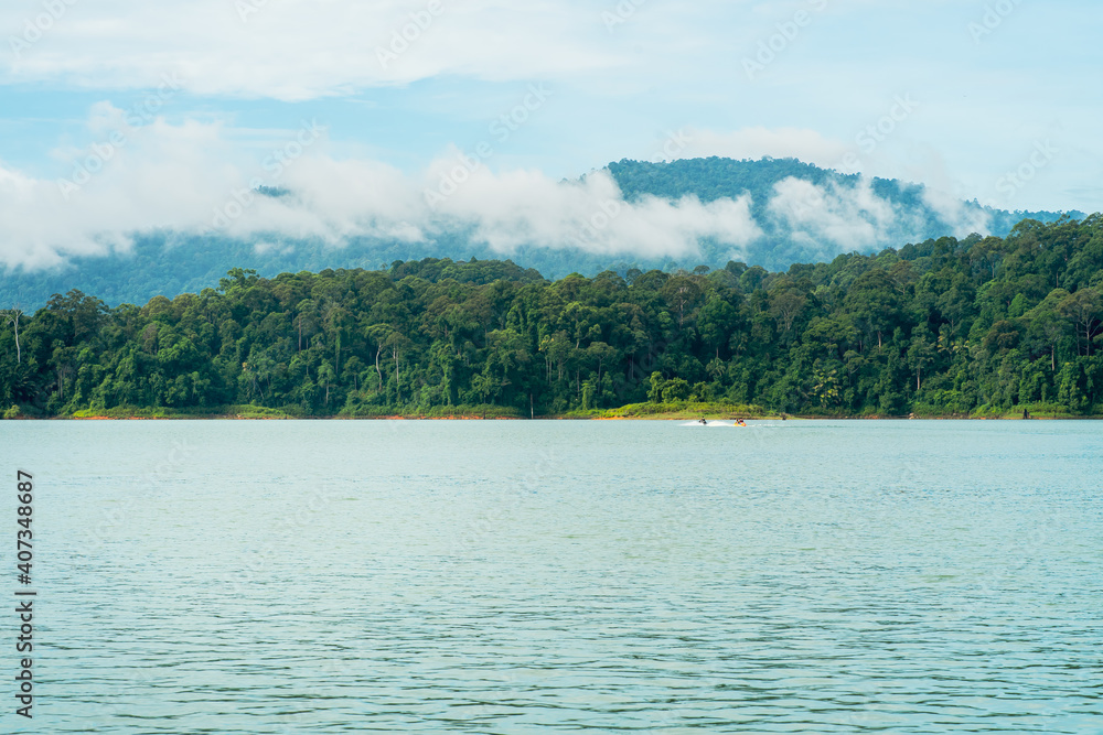A beautiful morning scene at Kenyir Lake, Terengganu