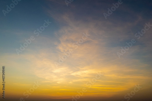 The sky at sunset, twilight colors beautifully. Natural background