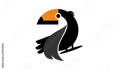 logo toucan bird vector