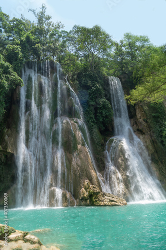 waterfall in the huasteca potosina region in mexico 