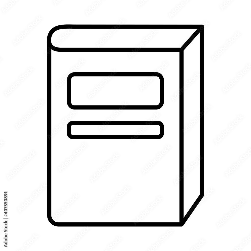 book with labels line style icon vector design book with labels line style icon vector design