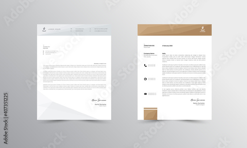 Modern Business Letterhead Design Template, Abtract Letterhead Design, Letterhead Template,  - vector
