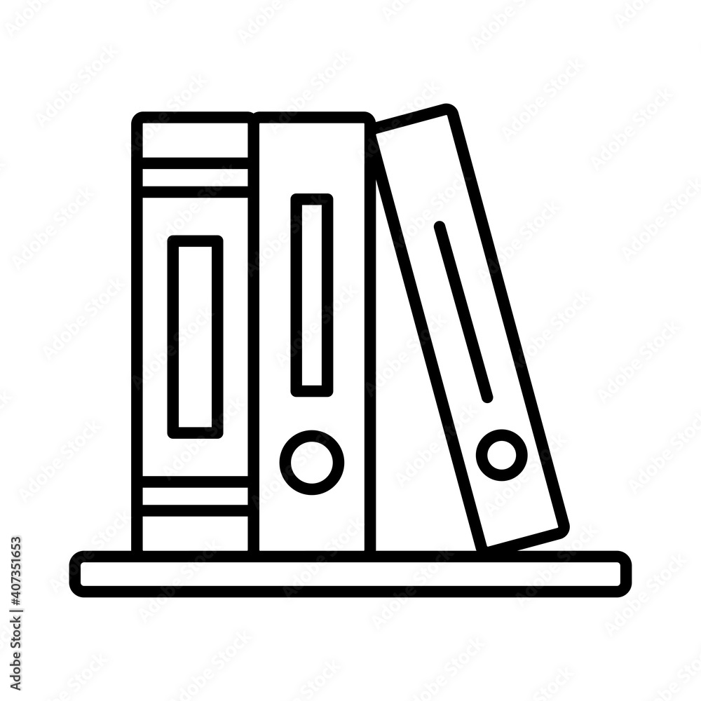 three books line style symbol vector design three books line style symbol vector design