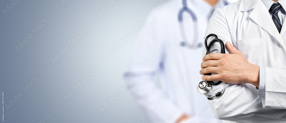 Doctor team with medical stethoscope on background Doctor team with medical stethoscope on background