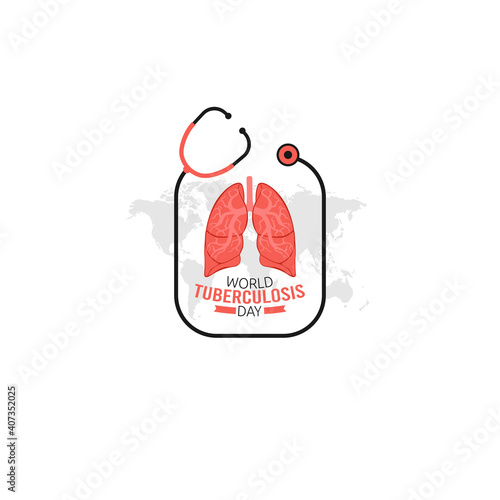 vector graphic of world tuberculosis day good for world tuberculosis day celebration. flat design. flyer design.flat illustration.