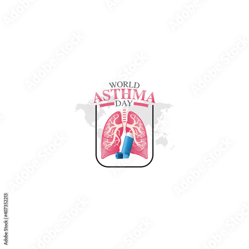 vector graphic of world asthma day good for world asthma day celebration. flat design. flyer design.flat illustration.