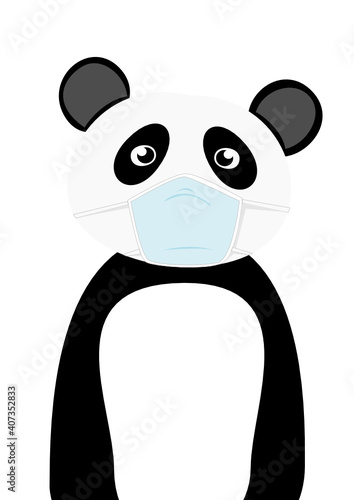 Panda mit Maske