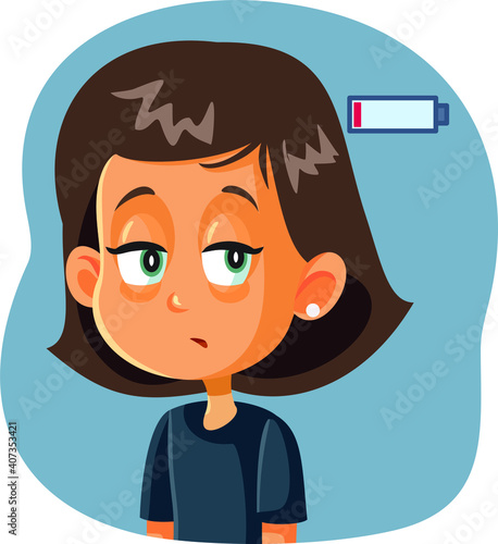 Tired Girl Having No More Energy