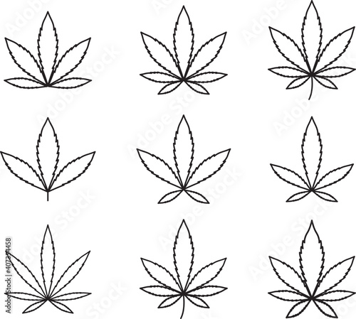 Cannabis vector isolated icon. Vector illustration. cannabis sign hemp oil. Marijuana icon set. Cannabis icon weed icon vector. 