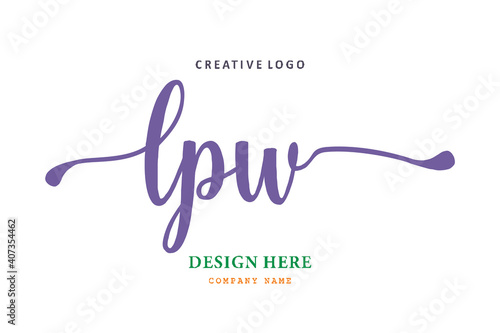 LPW lettering logo is simple  easy to understand and authoritative