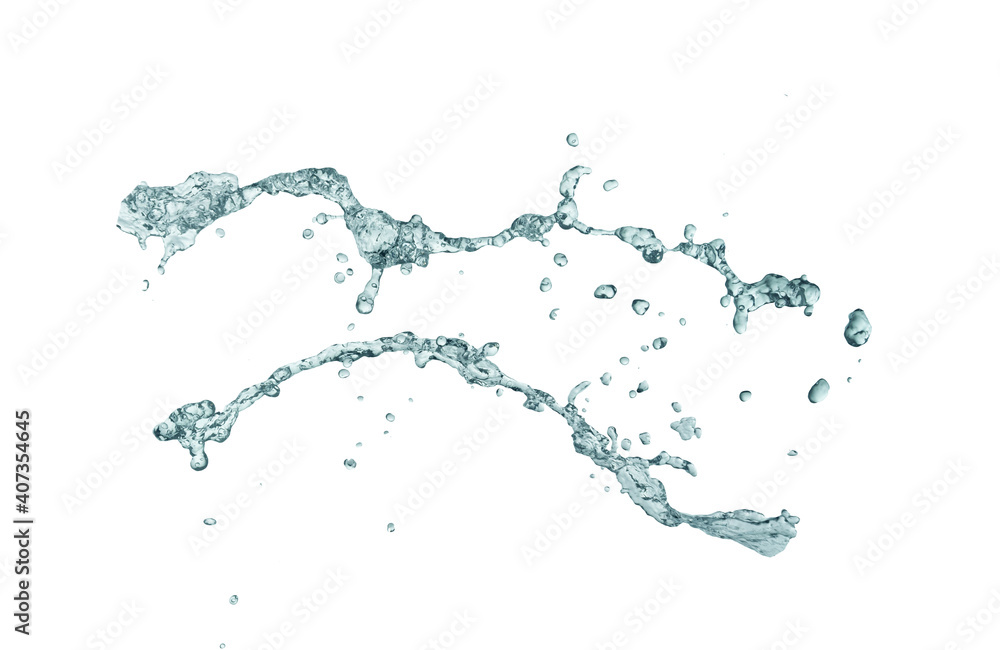 Drinking water isolated on white background Drinking water isolated on white background