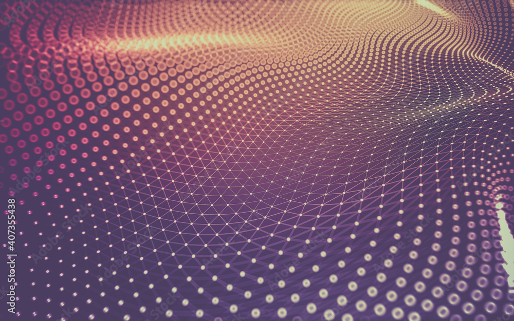 Abstract background. Molecules technology with polygonal shapes, connecting dots and lines. Connection structure. Big data visualization. Abstract background. Molecules technology with polygonal shapes, connecting dots and lines. Connection structure. Big data visualization.