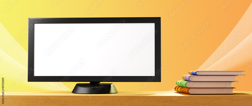 Digital Online Education. 3d of computer, book learning on phone website background. social distance concept. Classroom Online internet network. Digital Online Education. 3d of computer, book learning on phone website background. social distance concept. Classroom Online internet network.