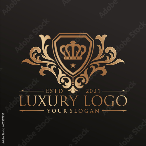 King Place Luxury Crest Royal Logo Template