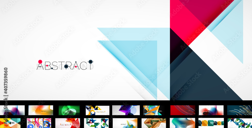 Mega collection of vector abstract backgrounds. Layout design templates for business or technology presentation, internet poster or web brochure cover, wallpaper