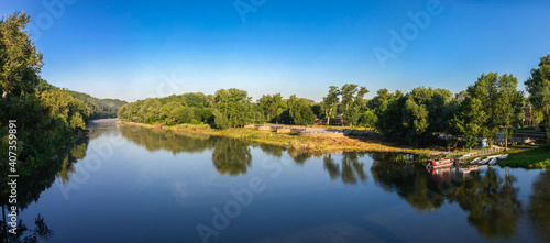 Seversky Donets River near the Svyatogorsk lavra in Ukraine