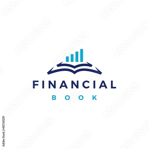 finance financial book logo vector icon illustration